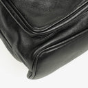 Gucci Vintage Black Leather Bamboo Backpack
