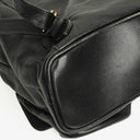 Gucci Vintage Black Leather Bamboo Backpack
