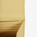 Chanel Quillted Caviar Yellow Leather Flap Wallet
