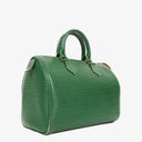 Louis Vuitton Speedy 25 Green EPI Leather Handbag