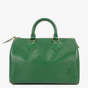 Louis Vuitton Speedy 25 Green EPI Leather Handbag