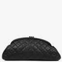Chanel Black Quilted Leather Timeless Clutch Bag