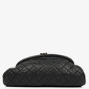Chanel Black Quilted Leather Timeless Clutch Bag