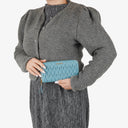 Miu Miu Matelasse Light Blue Wallet