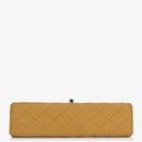 Chanel Medium Classic Vintage Double Flap Bag Beige Quilted Caviar Leather With Silver-Tone Hardware
