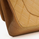 Chanel Medium Classic Vintage Double Flap Bag Beige Quilted Caviar Leather With Silver-Tone Hardware