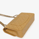 Chanel Medium Classic Vintage Double Flap Bag Beige Quilted Caviar Leather With Silver-Tone Hardware