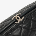 Chanel Black Quilted Leather Timeless Clutch Bag