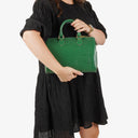 Louis Vuitton Speedy 25 Green EPI Leather Handbag