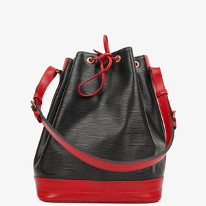 Louis Vuitton Noe Grande GM Black And Red EPI Leather Shoulder Bag