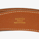 Cinturón Hermes Box Courchevel H 32mm negro y dorado 65