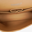 Chanel Medium Classic Vintage Double Flap Bag Beige Quilted Caviar Leather With Silver-Tone Hardware