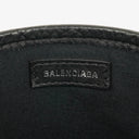 Balenciaga Cotton Navy Canvas Calfskin Logo Print Cabas XS