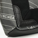 Balenciaga Cotton Navy Canvas Calfskin Logo Print Cabas XS