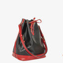 Louis Vuitton Noe GM Bi-Colour Black and Red EPI Leather Shoulder Bag