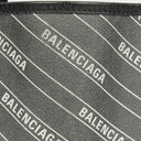 Balenciaga Cotton Navy Canvas Calfskin Logo Print Cabas XS