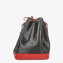 Louis Vuitton Noe GM Bi-Colour Black and Red EPI Leather Shoulder Bag