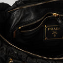 Prada Nappa Leather Gaufre Black Tote Bag
