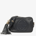 Gucci Soho Disco Navy Leather Shoulder Bag