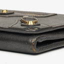 Balenciaga Grey Lambskin Leather Bi-Fold Long Continental Wallet