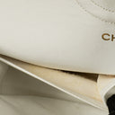 Chanel Medium Classic Vintage Double Flap Bag In White Quilted Lambskin And 24K Gold-Plated Hardware