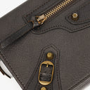 Balenciaga Grey Lambskin Leather Bi-Fold Long Continental Wallet