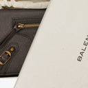 Balenciaga Grey Lambskin Leather Bi-Fold Long Continental Wallet