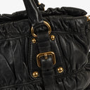 Prada Nappa Leather Gaufre Black Tote Bag