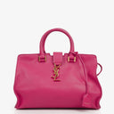 Yves Saint Laurent Pink Smooth Calfskin Leather Monogram Cabas Bag