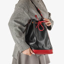 Louis Vuitton Noe GM Bi-Colour Black and Red EPI Leather Shoulder Bag