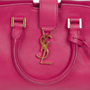 Yves Saint Laurent Pink Smooth Calfskin Leather Monogram Cabas Bag