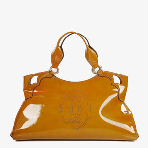 Cartier Marcello de Cartier Patent Leather Handle Bag