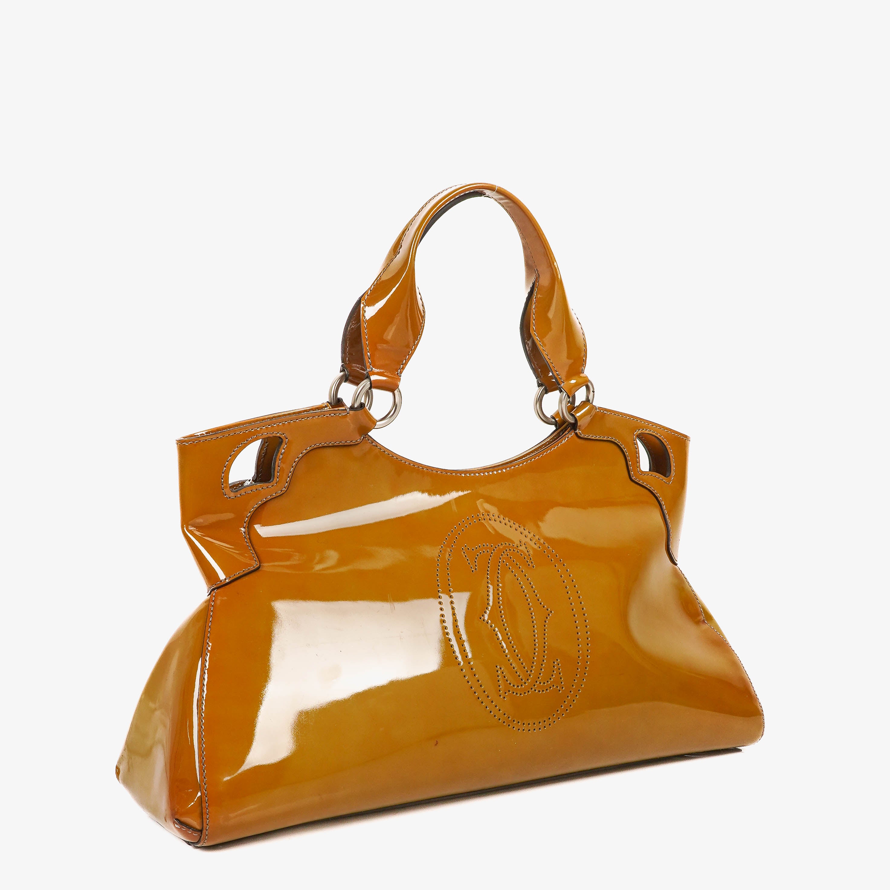Cartier Marcello de Cartier Patent Leather Handle Bag