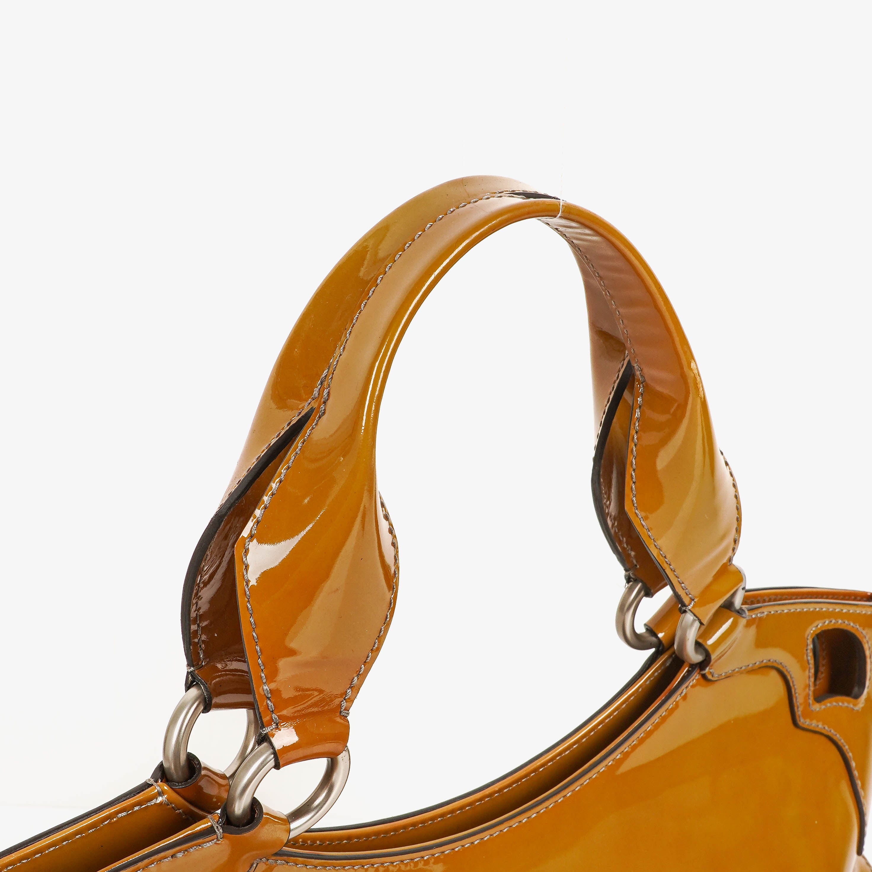 Cartier Marcello de Cartier Patent Leather Handle Bag
