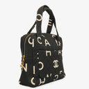 Chanel Black/White Logo Print Tote Bag
