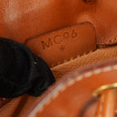 Celine Vintage Macadam Triomphe Brown Drawstring Bucket Bag