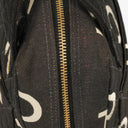 Chanel Black/White Logo Print Tote Bag