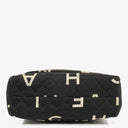 Chanel Black/White Logo Print Tote Bag