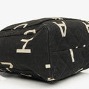 Chanel Black/White Logo Print Tote Bag