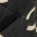 Chanel Black/White Logo Print Tote Bag