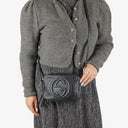 Gucci Soho Disco Navy Leather Shoulder Bag