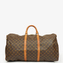 Sac de voyage Louis Vuitton Keepall 60 à bandoulière en toile Monogram