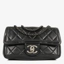 Chanel Single Flap Bag Black Quilted Leather Bag