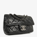 Chanel Single Flap Bag Black Quilted Leather Bag