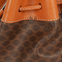 Celine Vintage Macadam Triomphe Drawstring Bucket Bag