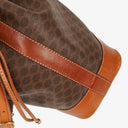 Celine Vintage Macadam Triomphe Drawstring Bucket Bag