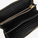 Prada Black Nylon Bow Zip-Around Long Wallet