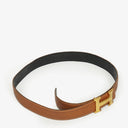 Ceinture Hermes Togo noire/dorée 30mm H taille 85