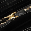 Prada Black Nylon Bow Zip-Around Long Wallet