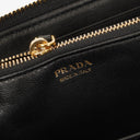 Prada Black Nylon Bow Zip-Around Long Wallet